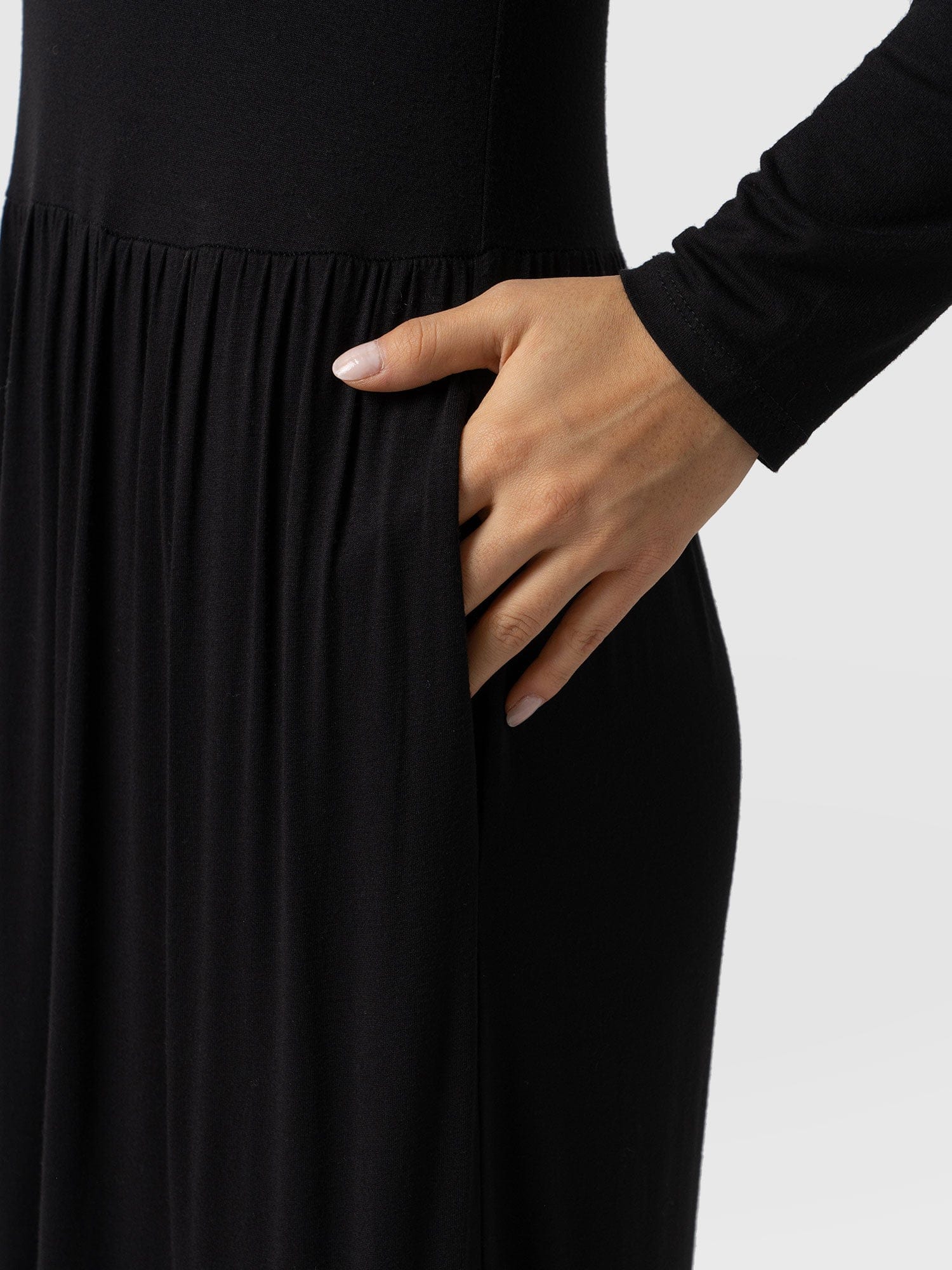 Greenwich Dress Long Sleeve - Black